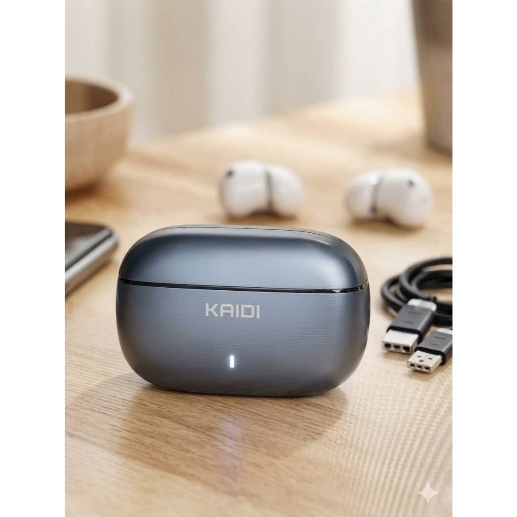 Fone Bluetooth 5.3 Kaidi KD-7026 TWS Sem Fio Touch HD Compatível iOS Android Bateria Longa Duração
