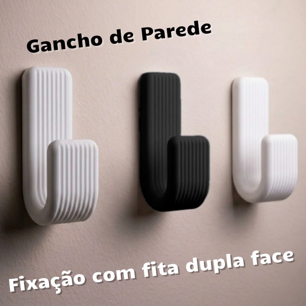 Gancho de Parede Adesivo 3M Porta Toalha de Rosto Moderno Sem Furos
