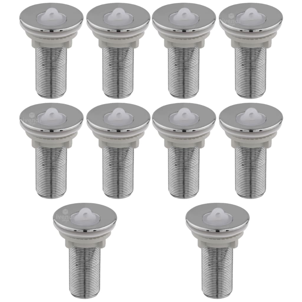 Kit 10 Válvula 7/8 Cromada Banheiro Cuba ABS Cromado Premium Fácil Instalação Atacado Direto Fabrica