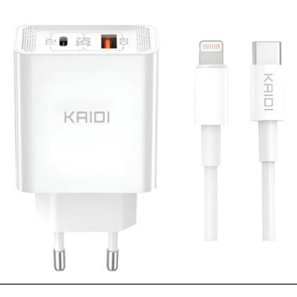 Carregador Turbo 35w Kaidi KD-671CL Lightning com Cabo para Iphone