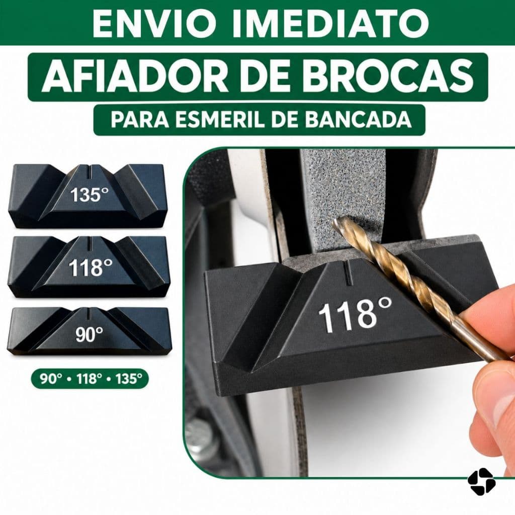 Gabarito Afiador De Brocas Para Esmeril Bancada 90° 118° 135°
