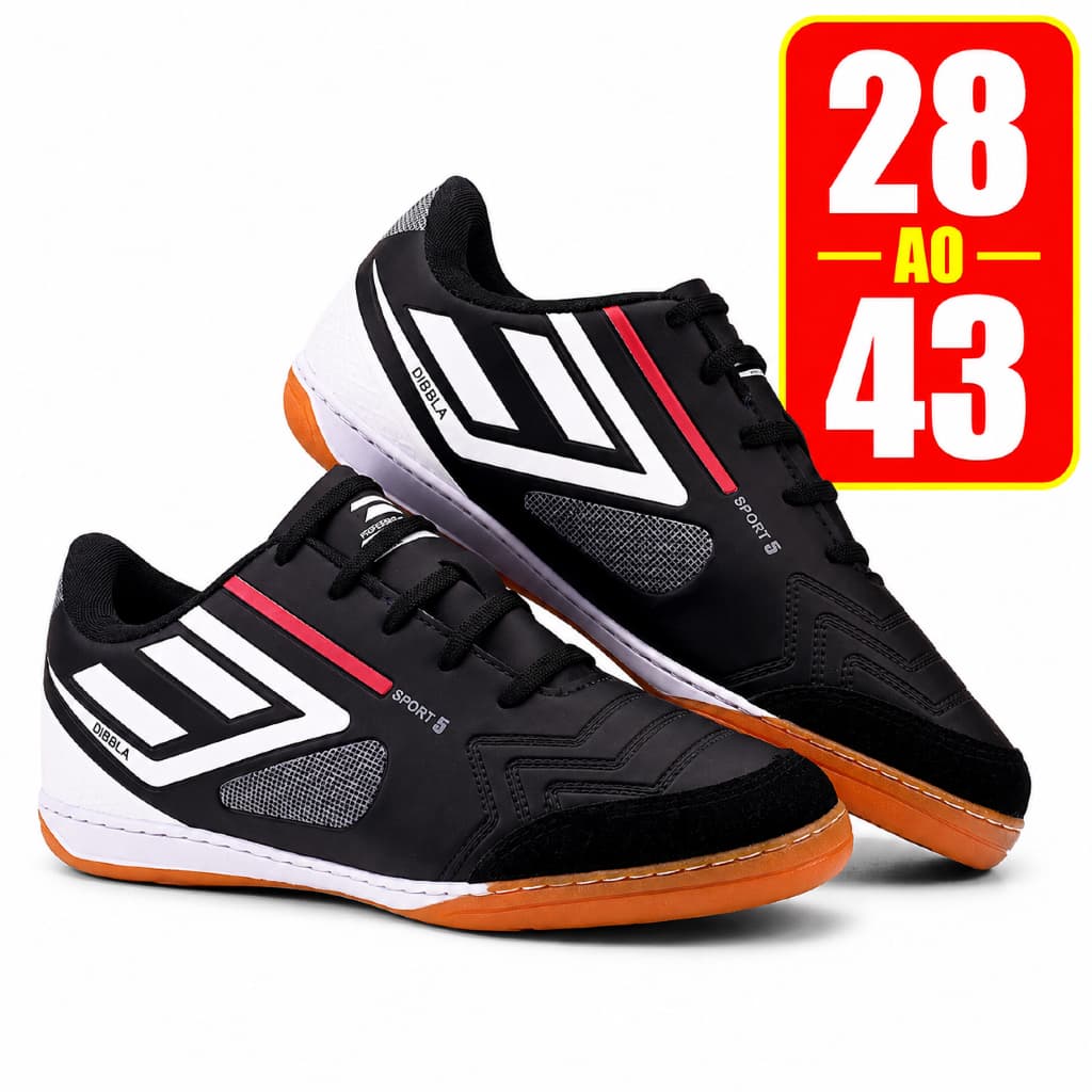 Chuteira Futsal Salão Profissional Palmilha Gel Quadra Masculina Infantil Feminina Colada Costurada