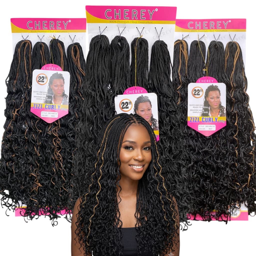 Cabelo Zizi Curly Pacotão 400g Trança Kanekalon