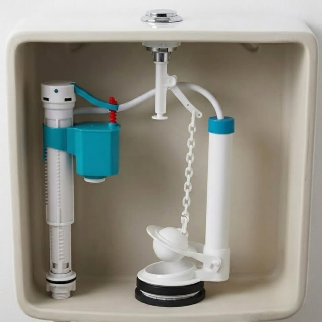 Kit Mecanismo Caixa Acoplada Botão de Descarga Acionamento Superior 6L