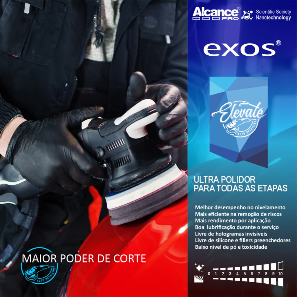 Composto Polidor Exos Ultra 500ml - Alcance Profissional (AZUL) - 636g