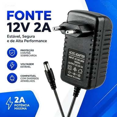 Adaptador Bivolt  Estabilizado Conector P4 | Uso em Vários Eletrônicos