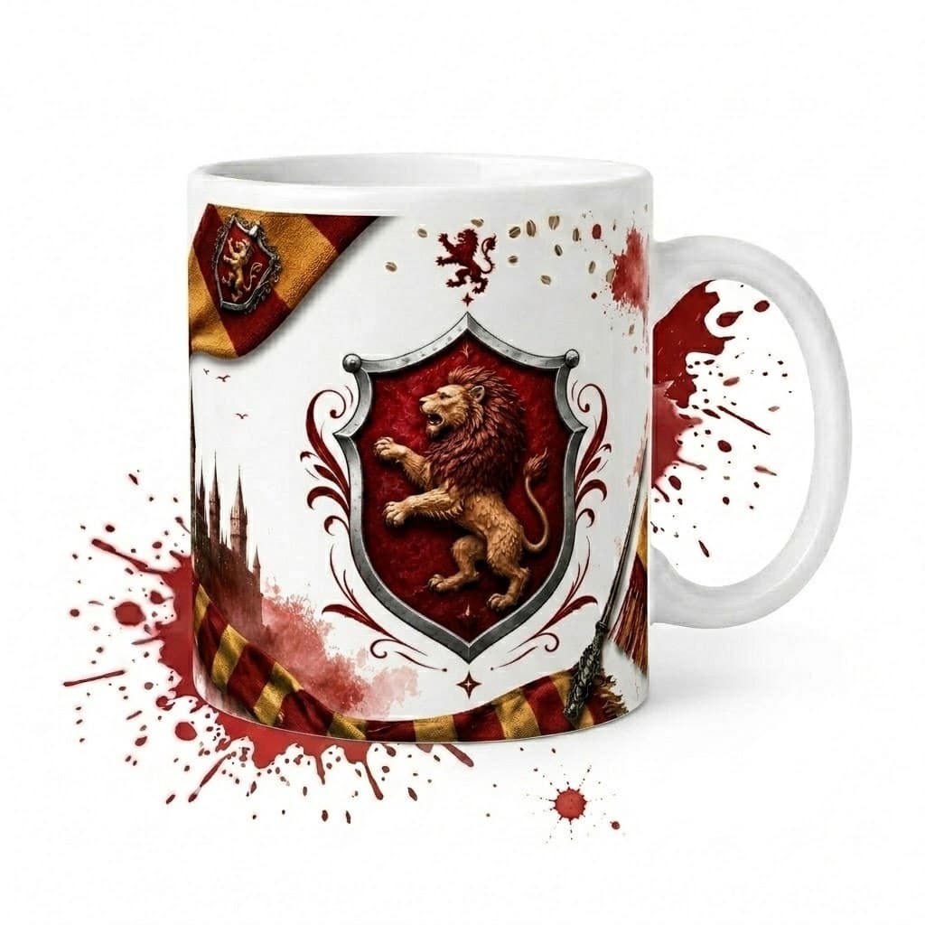 Caneca Harry Potter Casas de Hogwarts 325ml | Grifinória, Sonserina, Corvinal e Lufa-Lufa