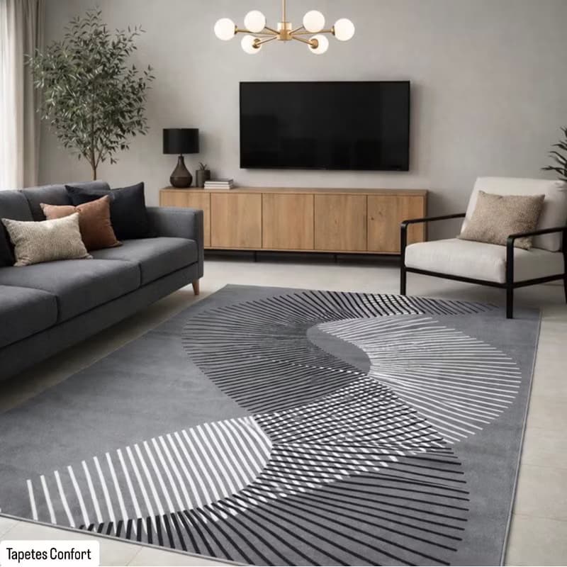 Tapete sala 3,00x2,00 Grande Confortável Elegante com Antiderrapante Promoção