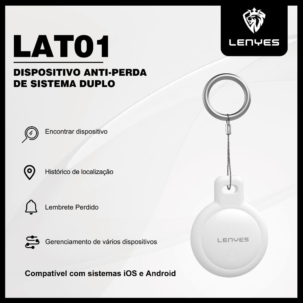 Rastreador GPS Inteligente Mini Tag ITAG Anti-Perda, Compatível com Android e IOS, para Bagagem, Chaves, Carteira LENYES