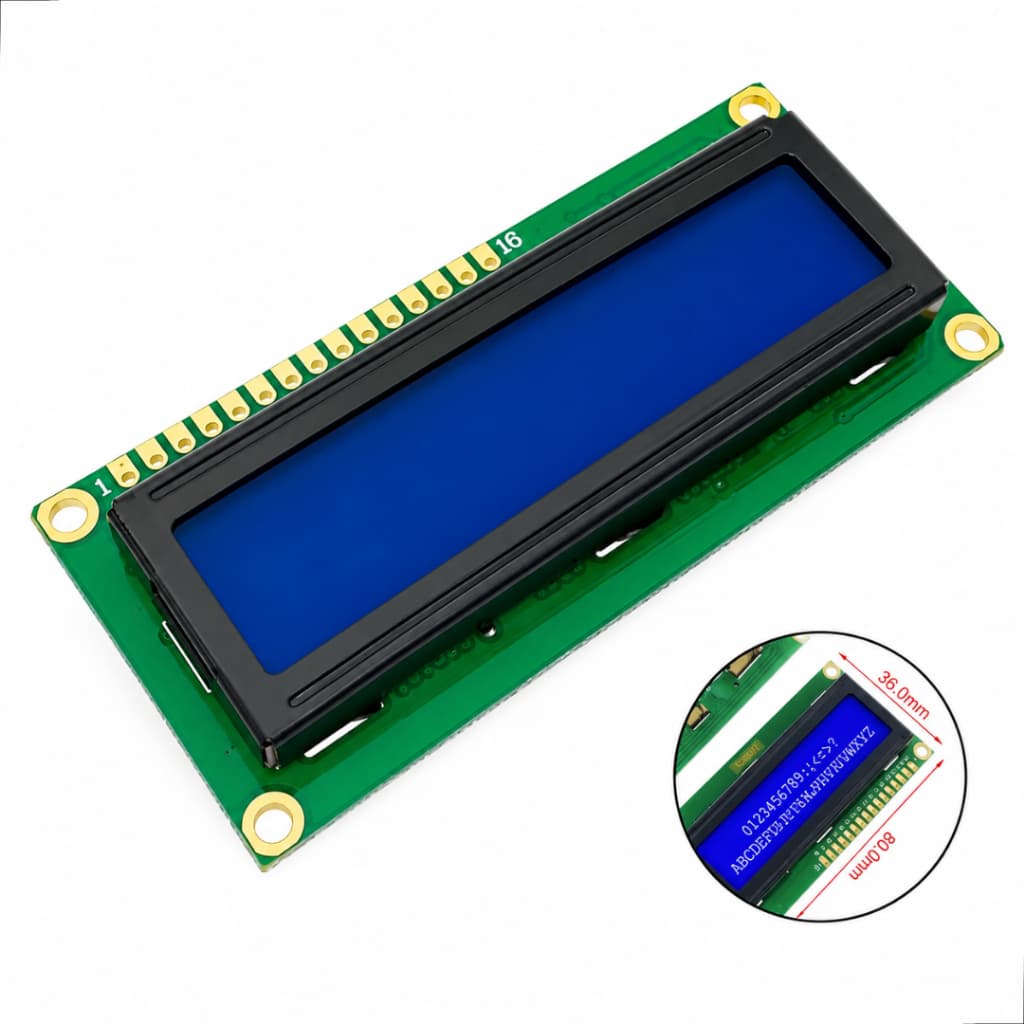 Display Tela Lcd 16x2 1602 Backlight Azul Arduino Rasp C/ Nf