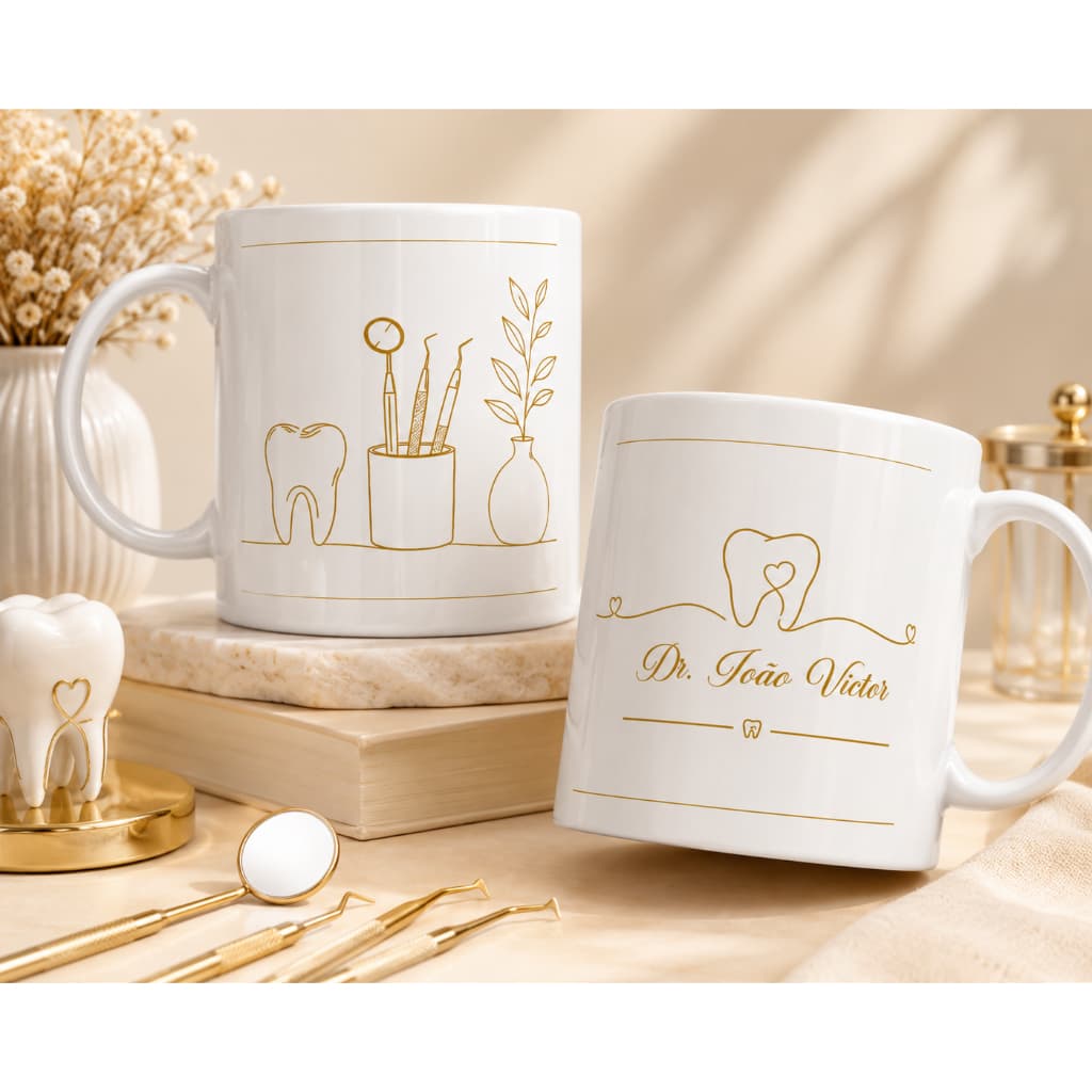 caneca personalizada odontologia odonto nome dra dr dentista
