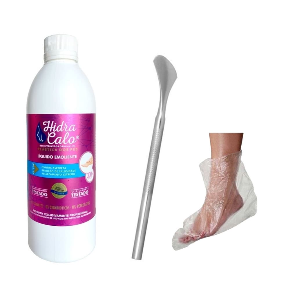 Hidracalo 300ml Loção Emoliente + Espátula + 20 Botinhas Descartáveis