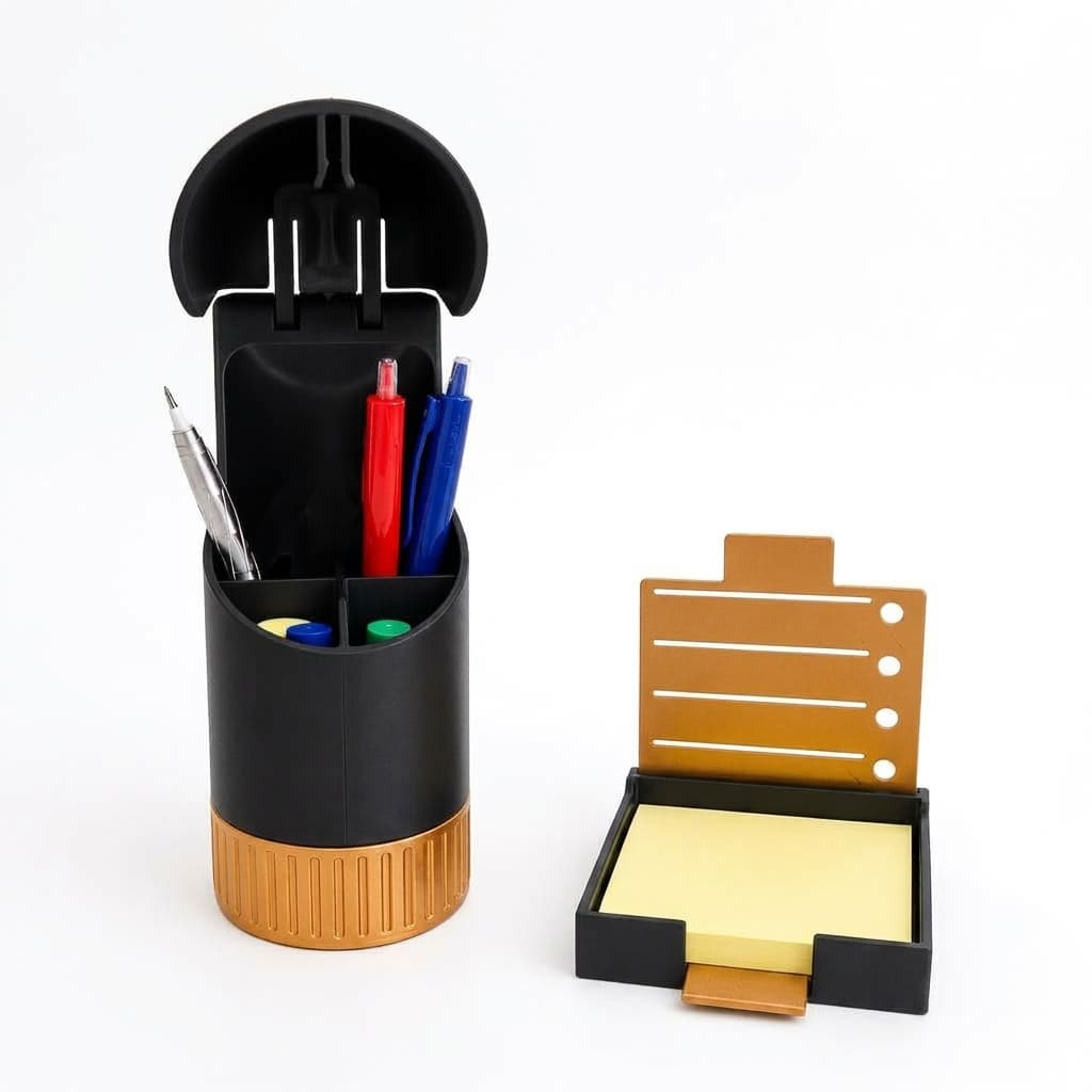 Suporte de mesa para headset fone | Organizador de canetas | Organizador Post it
