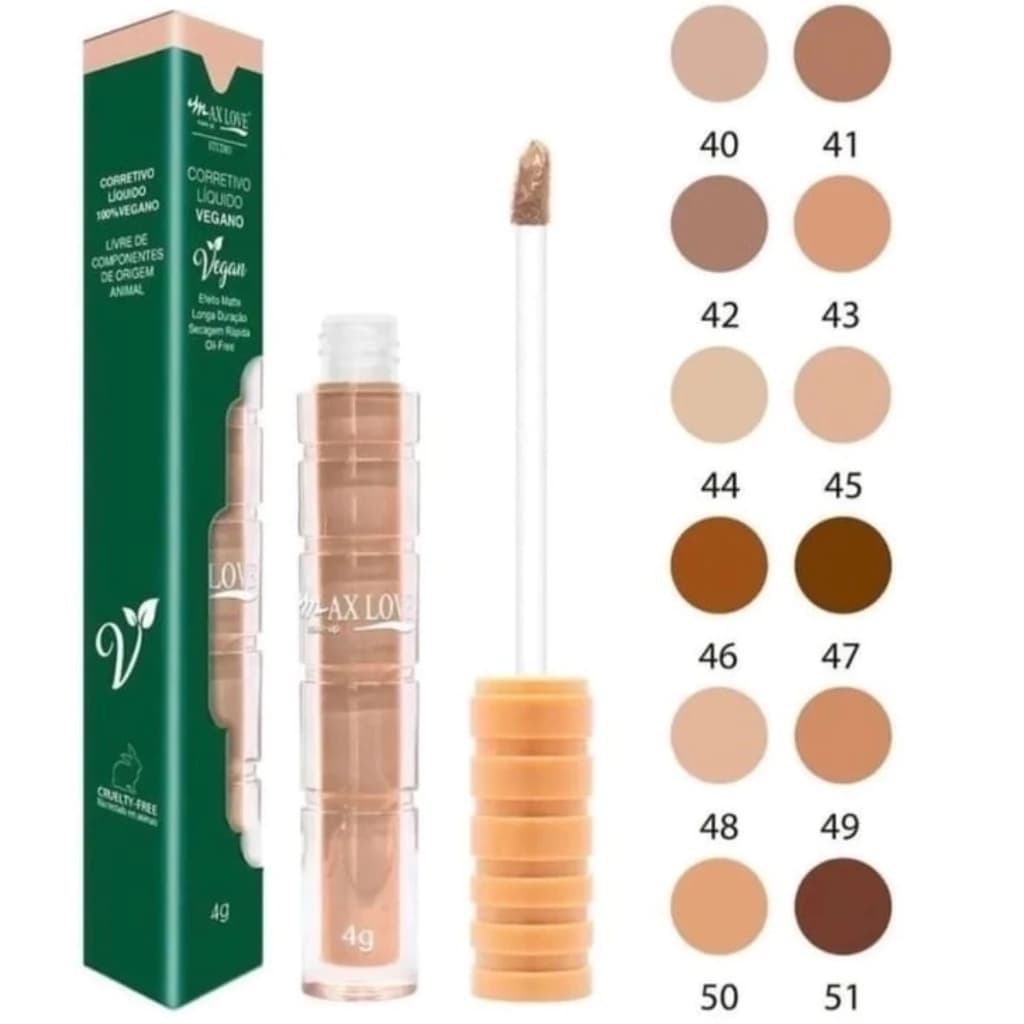 Corretivo Líquido VEGANO Efeito Matte MAX LOVE
