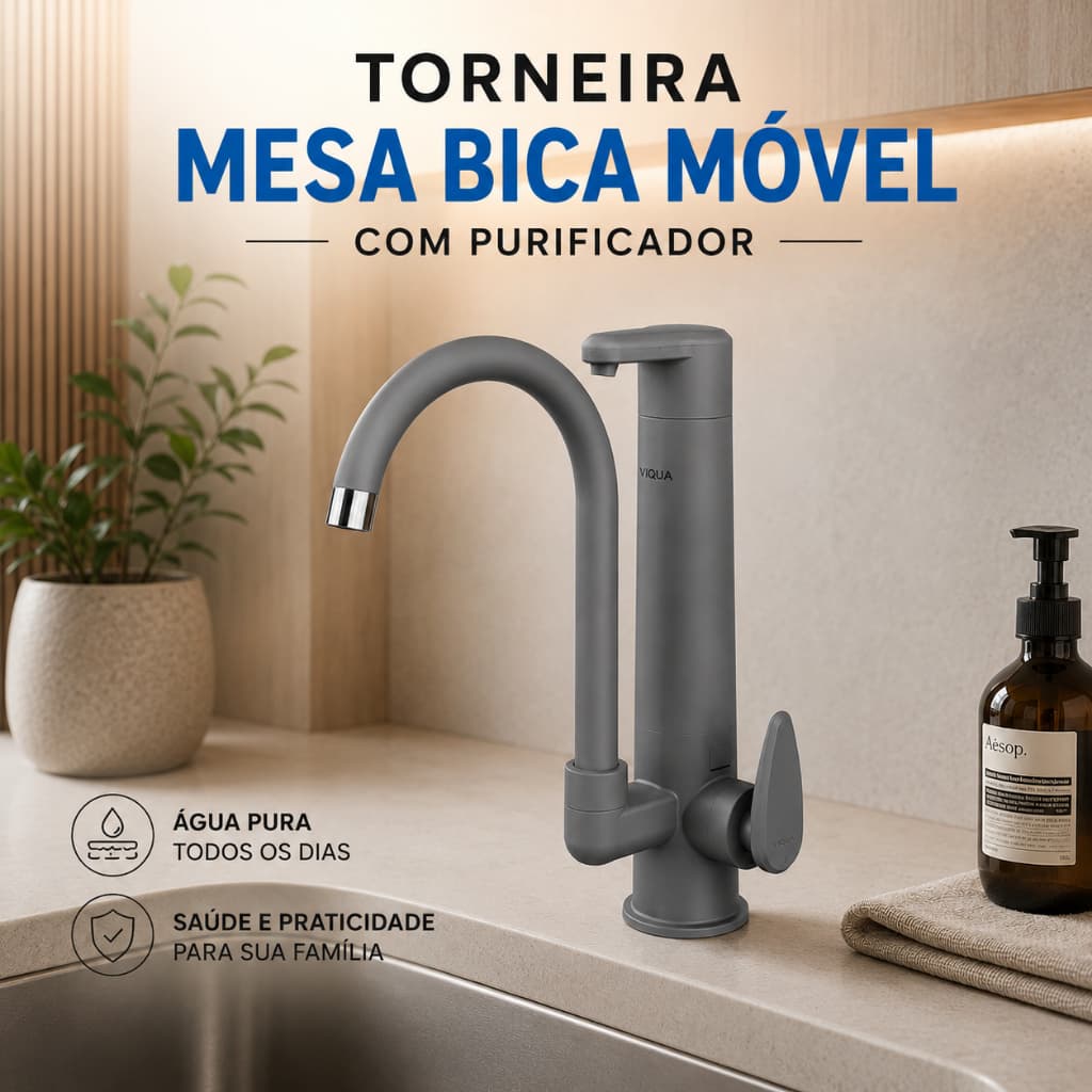 Torneira Gourmet Torneira de Mesa C/ Filtro Torneira de Cozinha Torneira Moderna Purificador