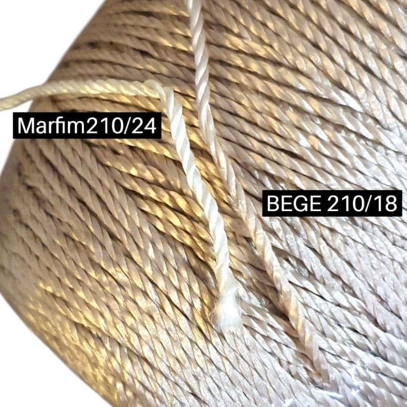 1 ROLO fio Torcido 210/18  BEGE 364 metros