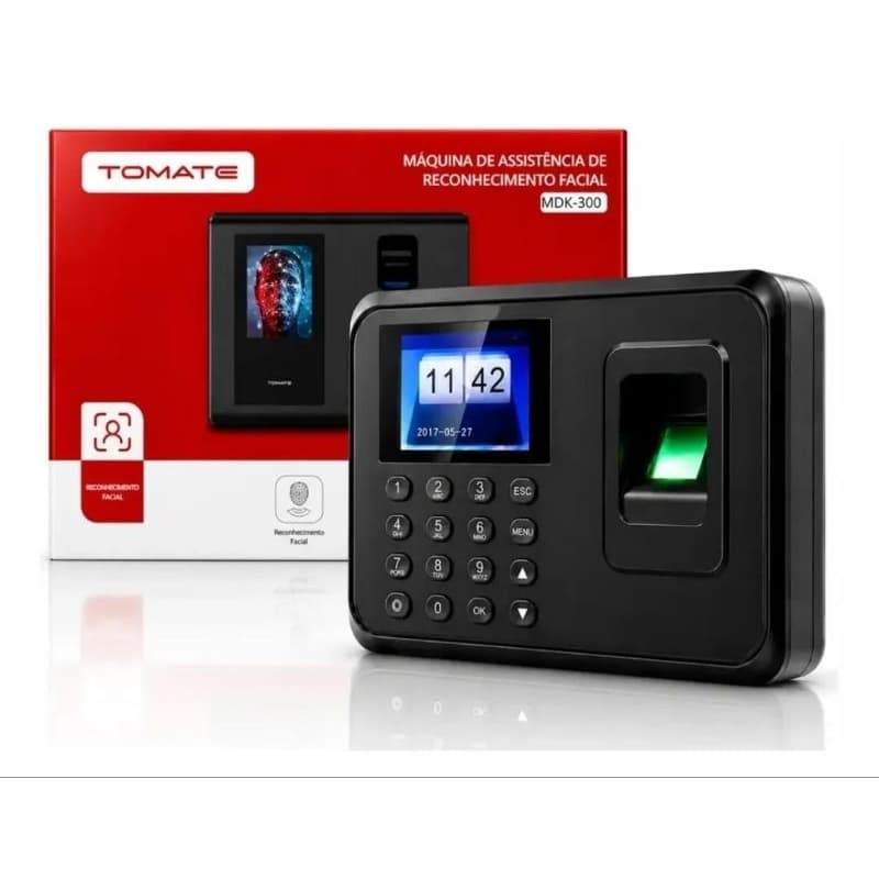 Enviamos no msm dia Relógio Ponto Biométrico Impressão Digital Eletrônico Preto Nene.Shop