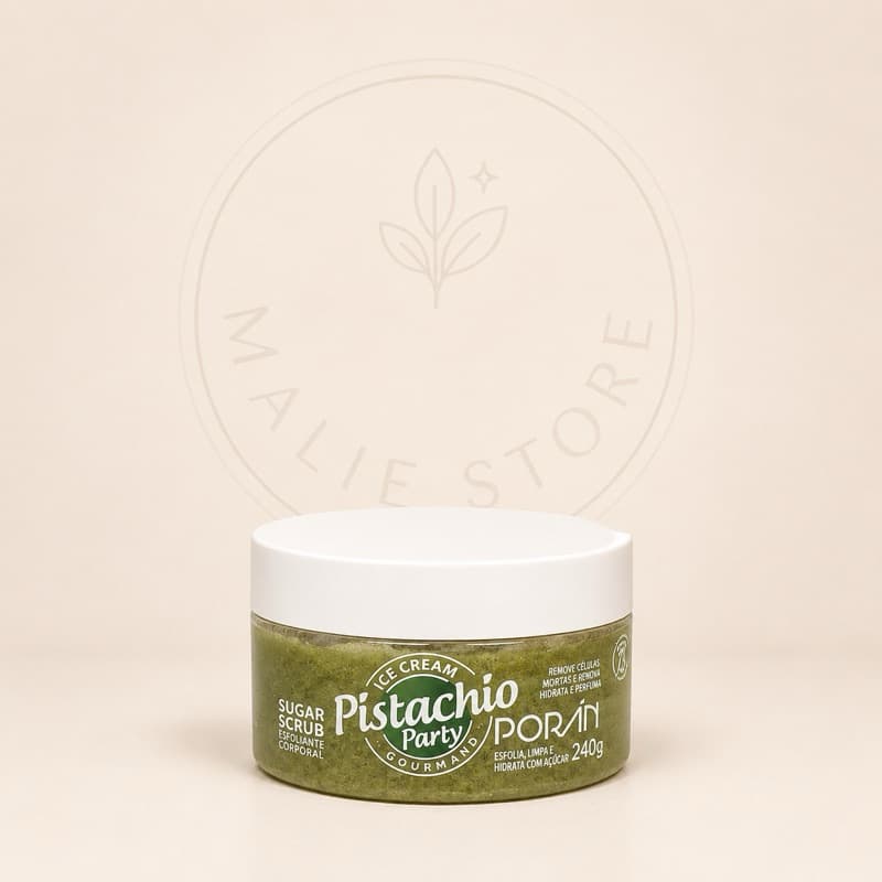 Esfoliante Sugar Scrub Ice Cream Pistachio Party Gourmand 240g - Porán