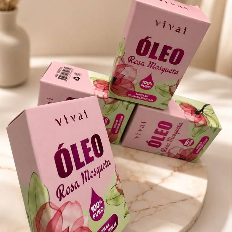 Óleo Rosa Mosqueta Vivai 10ml 100% Puro Regenerador Hidratante para Pele e Rosto Original