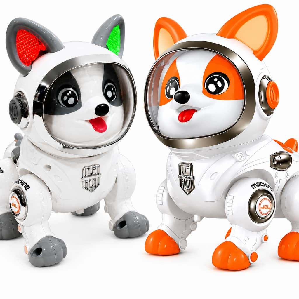 Cachorrinho Astronauta Falante Dança Late e Grava a Voz Com Som De Animais Pilha