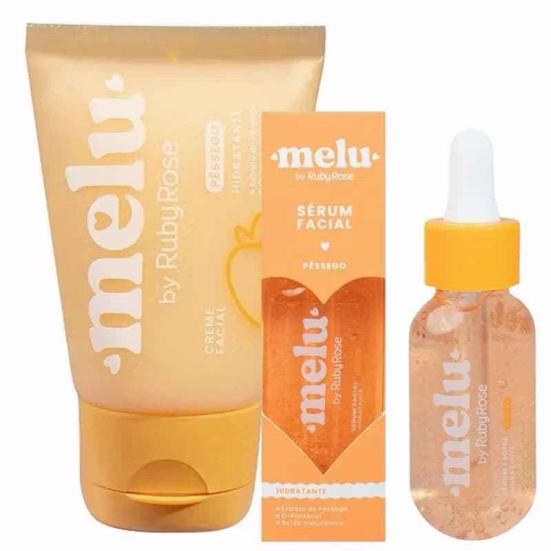 Kit Serum de pessego + Creme Facial - Melu - Envio imediato