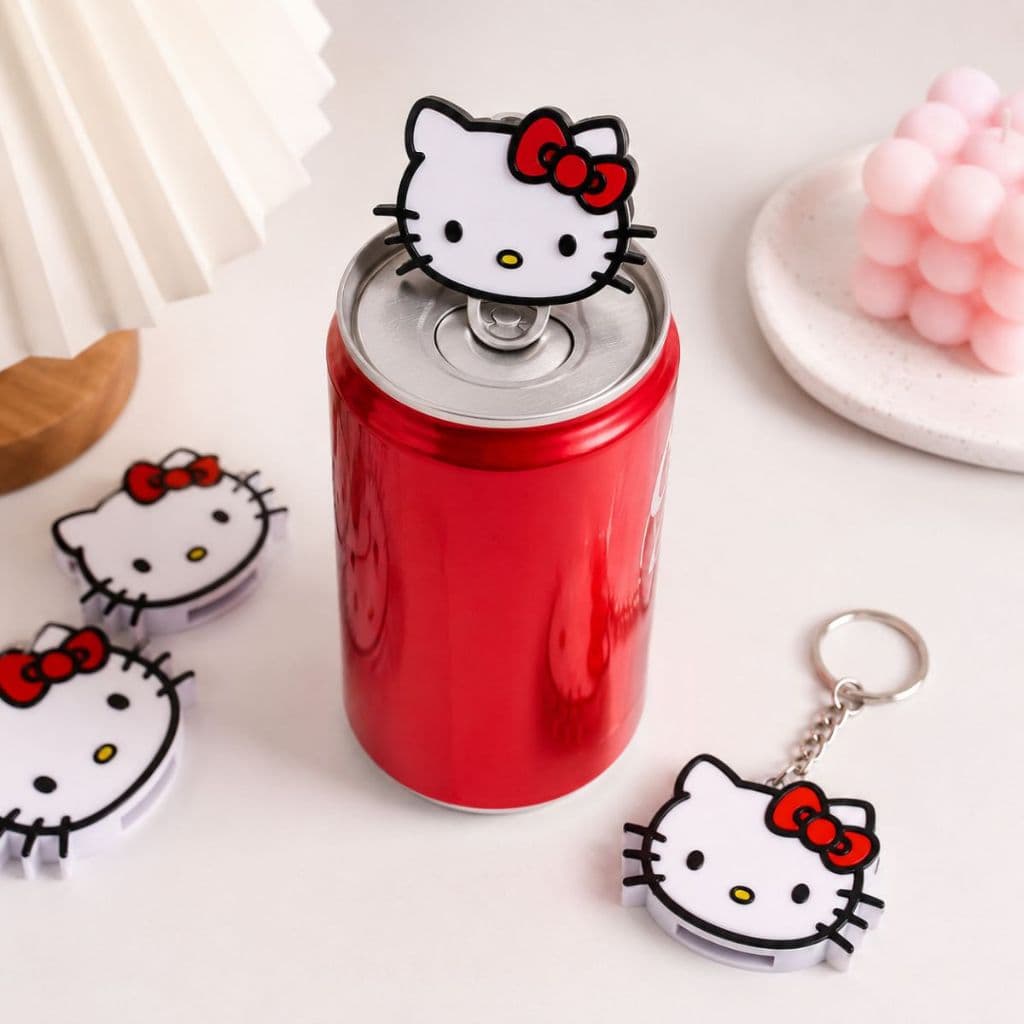 Chaveiro Abridor De Lacre Latas Hello Kitty Resistente Portátil Protetor De Unhas