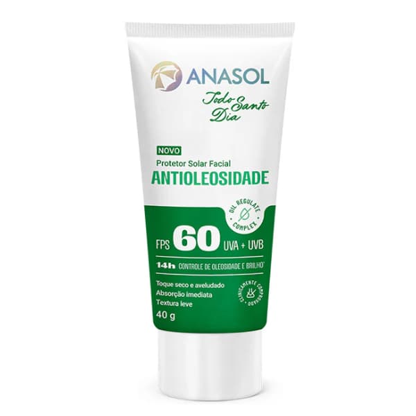 Anasol Todo Santo Dia - Protetor Solar Facial Antioleosidade FPS60 40G