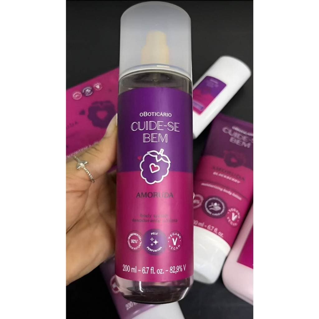 Body Splash Cuide-se Bem Amoruda 200ml - Fragrância Frutal, Natural e Vegano