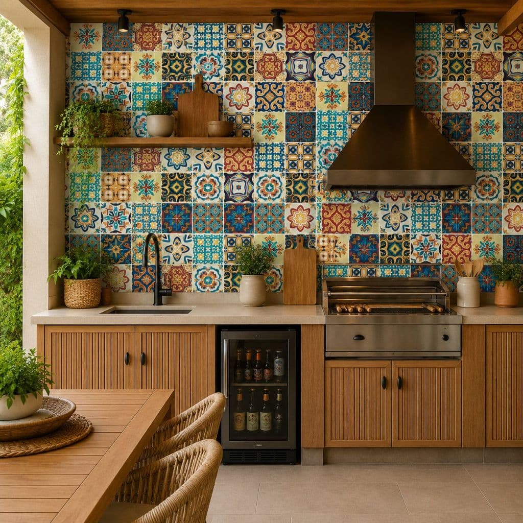 PAPEL DE PAREDE AZULEJO 35 LAVAVEL AUTOCOLANTE VINILICO P/VARIOS AMBIENTES