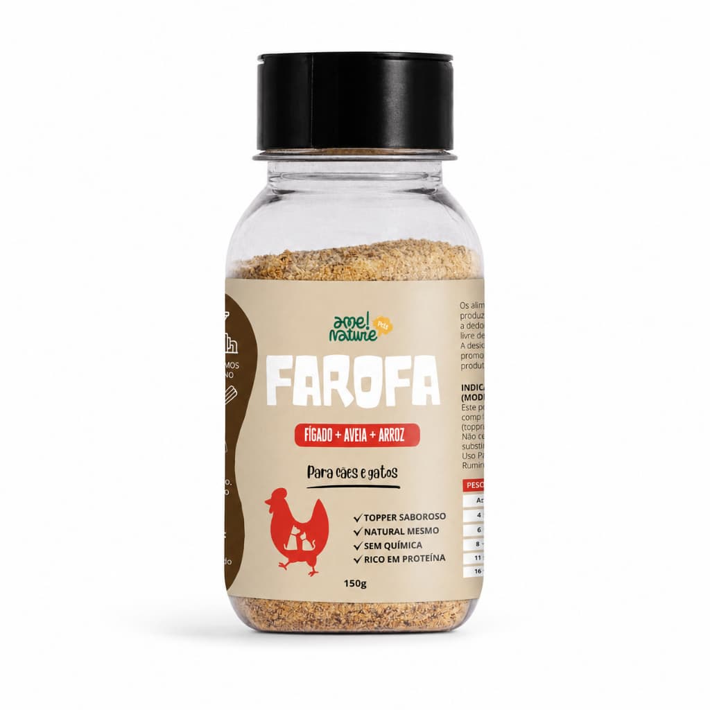 KIT com 6 Saborizantes Pet 100% Natural para ração de Cachorro e gato / 150gr cada sem conservantes