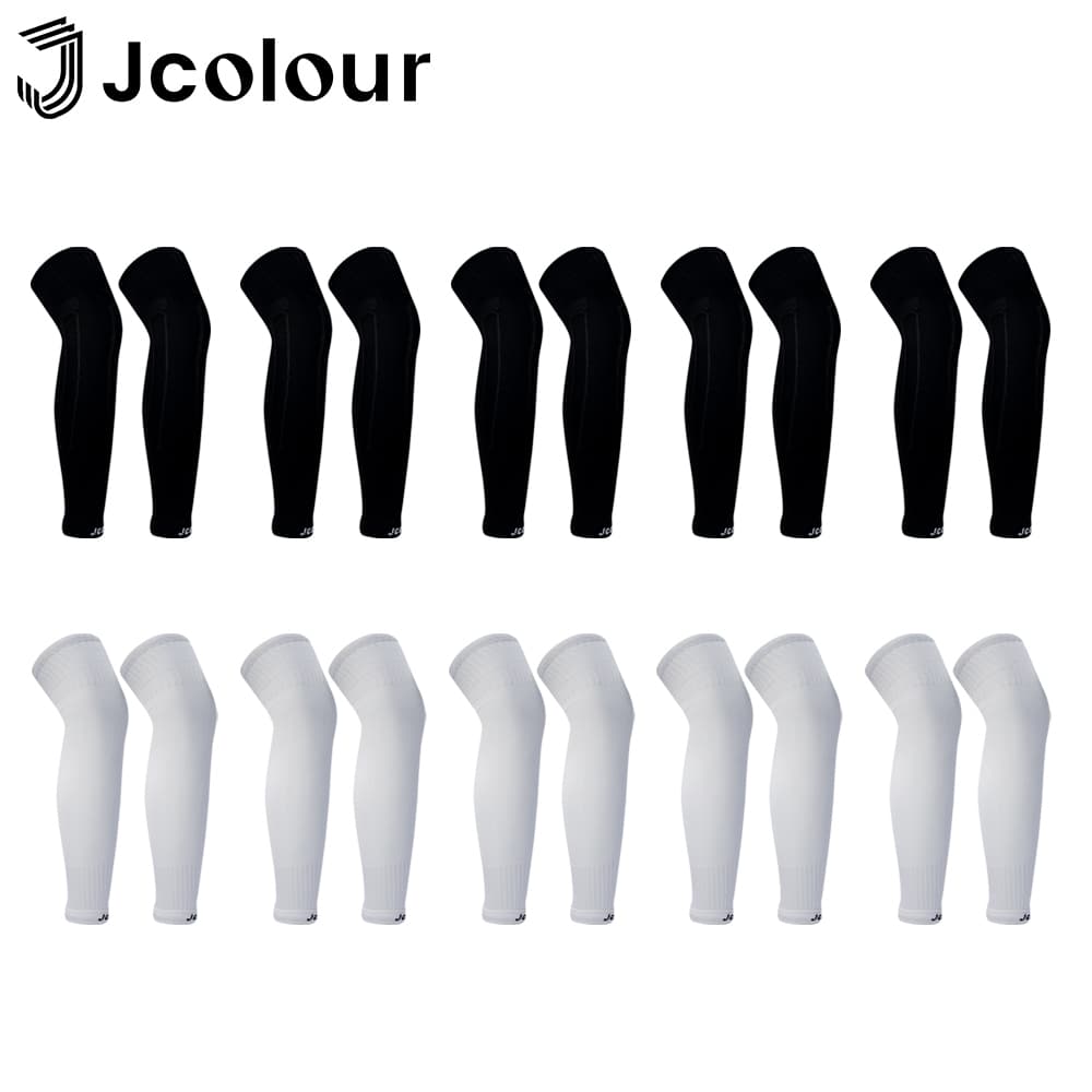Kit 10 Pares Joelheira Longa Esportiva Jcolour Unissex Masculino e Feminino, Elástica Respirável Proteção para Ciclismo,