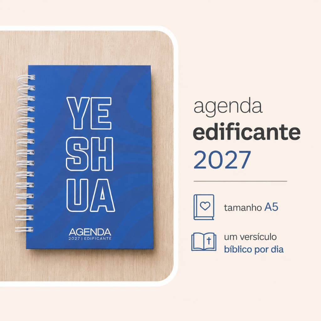 Agenda Edificante 2027 Planner Cristão Devocional Capa Dura A5 Anotações Organização