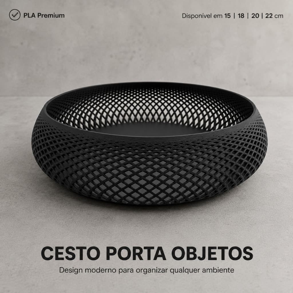 Cesto Porta Objetos Organizador de mesa Porta trecos decorativo moderno home office