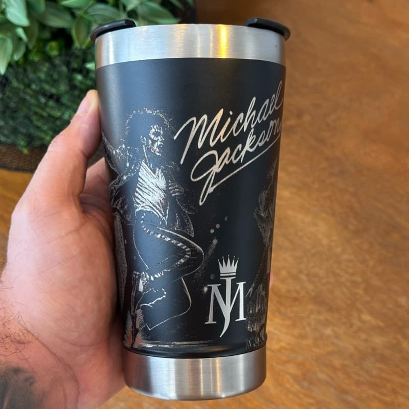 Copo Térmico Personalizado Michael Jackson Gravação a Laser 360º