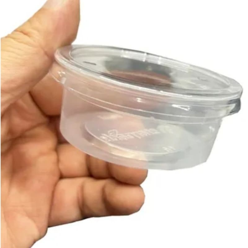 Kit 11 mini potes plásticos para molhos