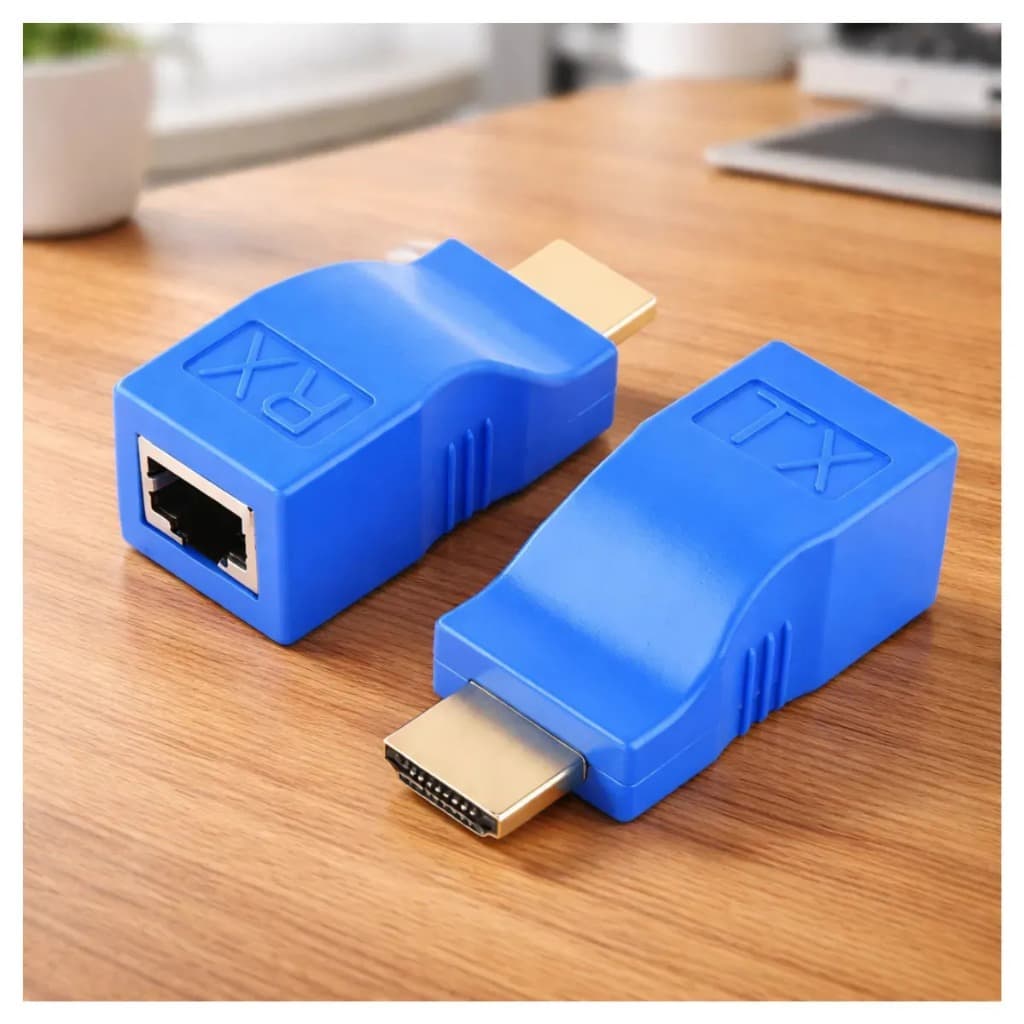 Extensor Hdmi 3d 30 Metros Via 1 Cabo De Rede Rj45 Cat5e/