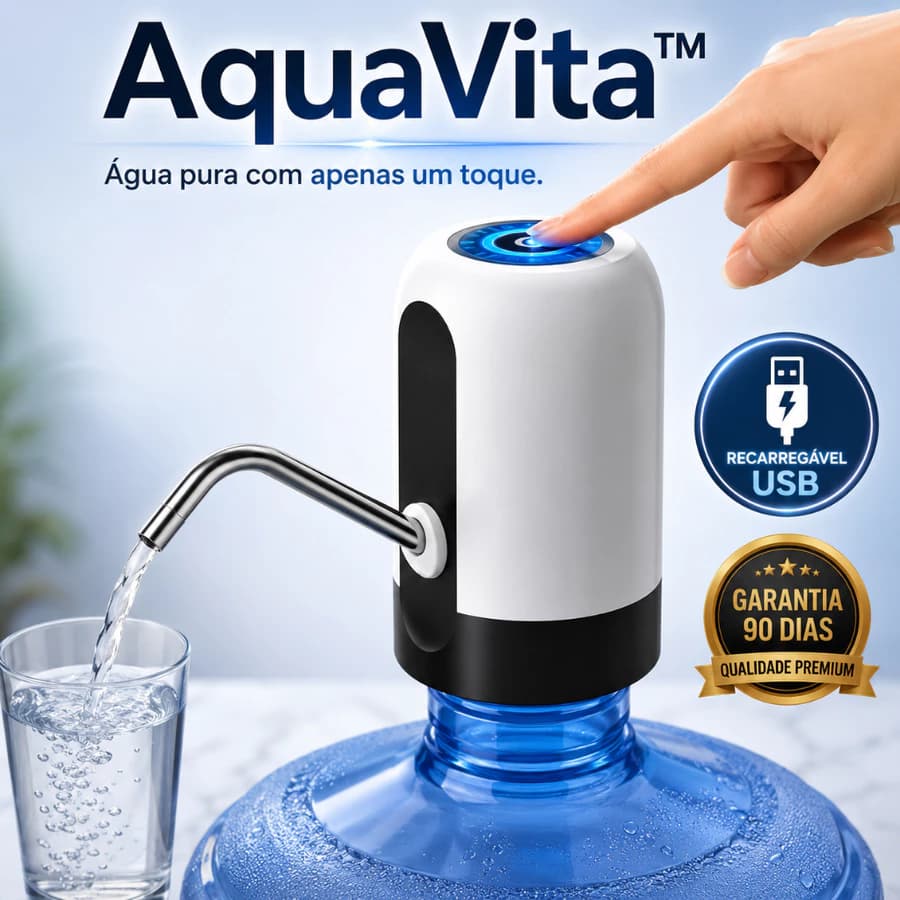 Bomba Elétrica Água Galão 20L Recarregável USB Automática Portátil Alta Pressão AquaVita™