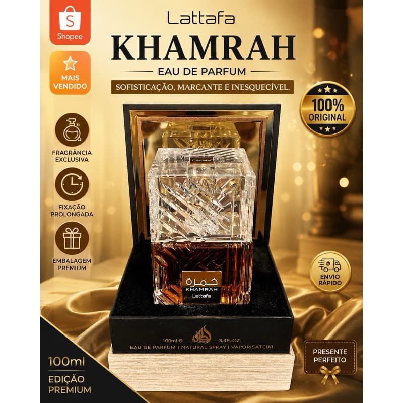 Perfume Khamrah Qahwa Lattafa/ perfume árabe/ original