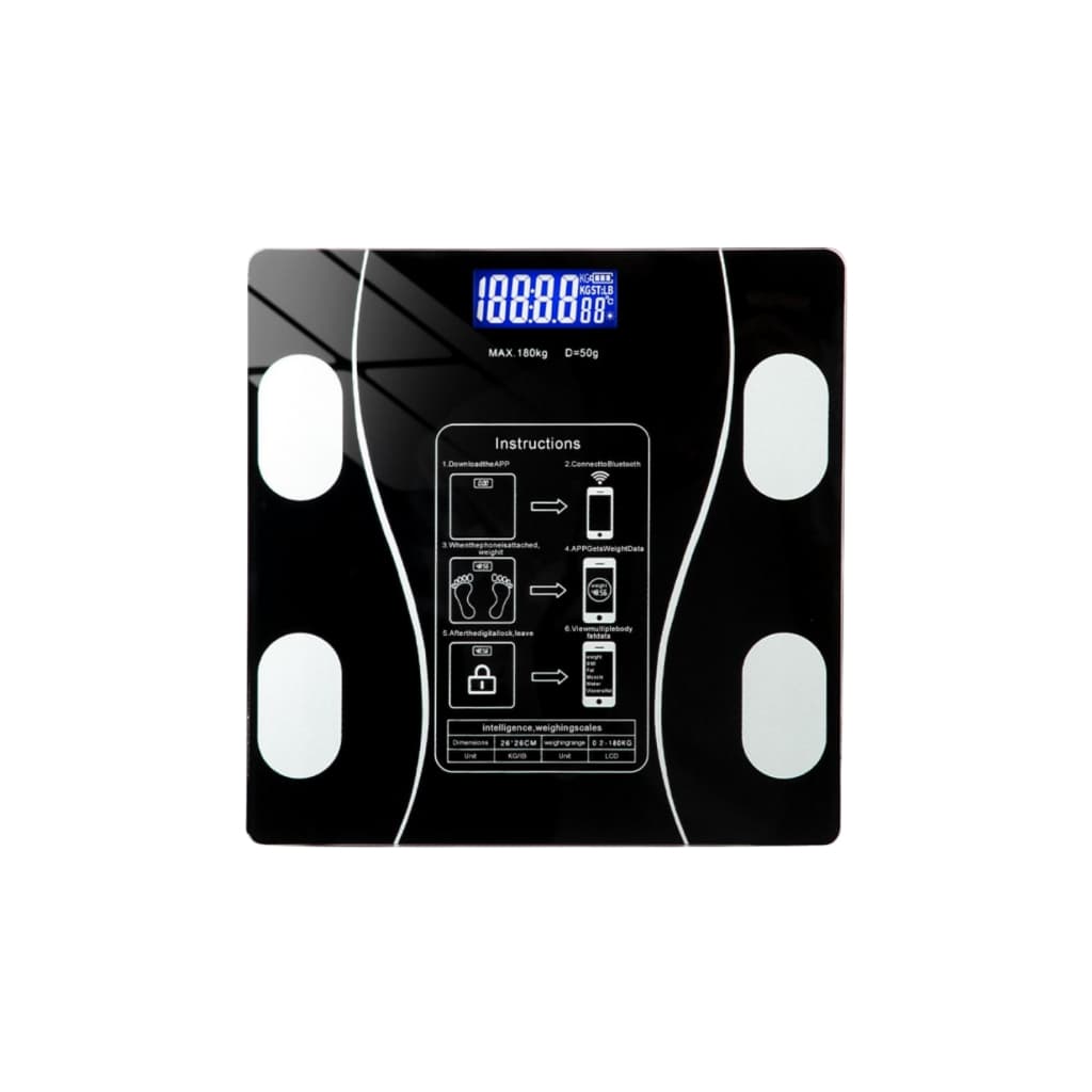 Balança Corporal Digital Bioimpedância Bluetooth até 180kg Profissional