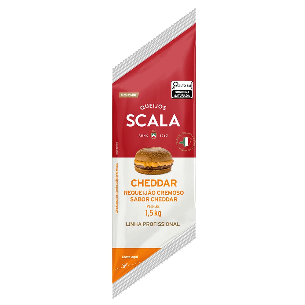 Requeijão Cheddar Scala Profissional bisnaga 1.5 kg