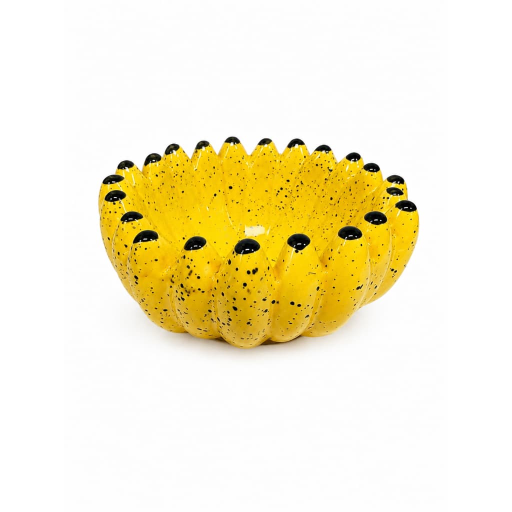 Bowl Tigela Decorado Em Banana 350ml Para Comer Frutas Feito de Cerâmica Esmaltada