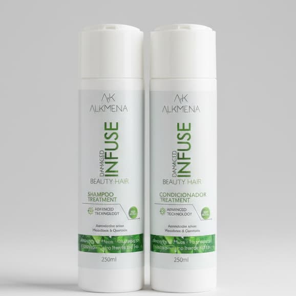 Kit Shampoo e Condicionador Damaged Infuse Beauty Hair Alkmena Vip Edição limitada