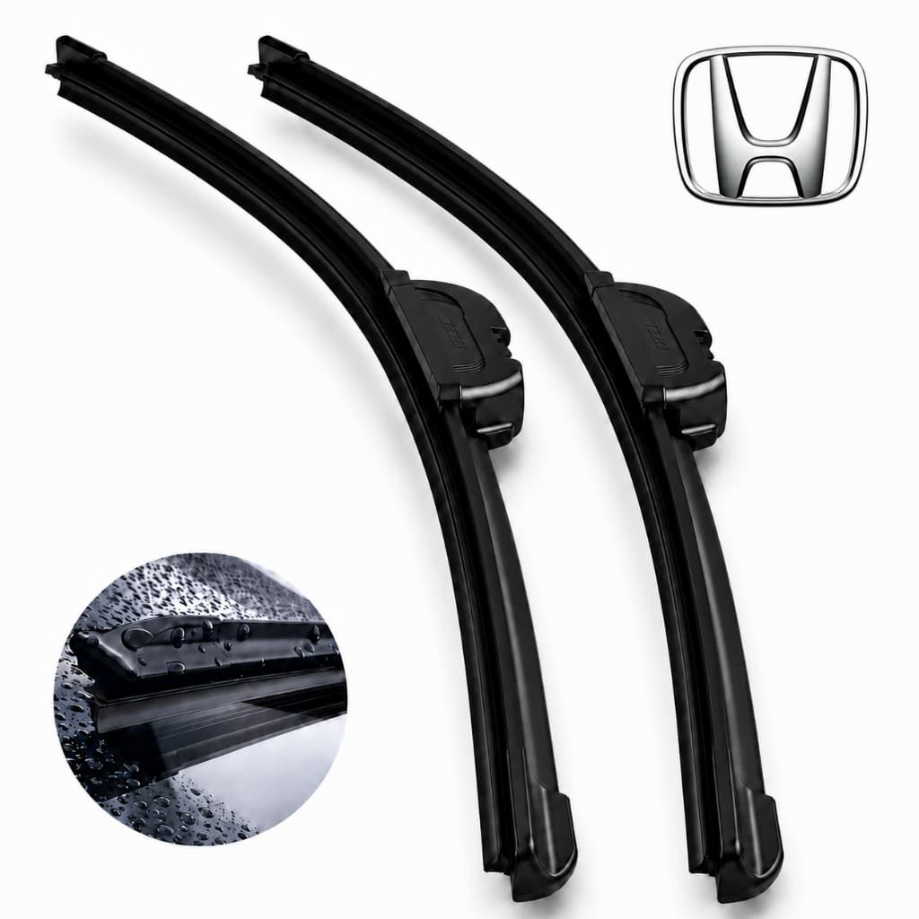 Par Palhetas Limpador de Parabrisa Silicone Chuva Honda Civic Fit City Accord Hr-v Wr-v Resistente