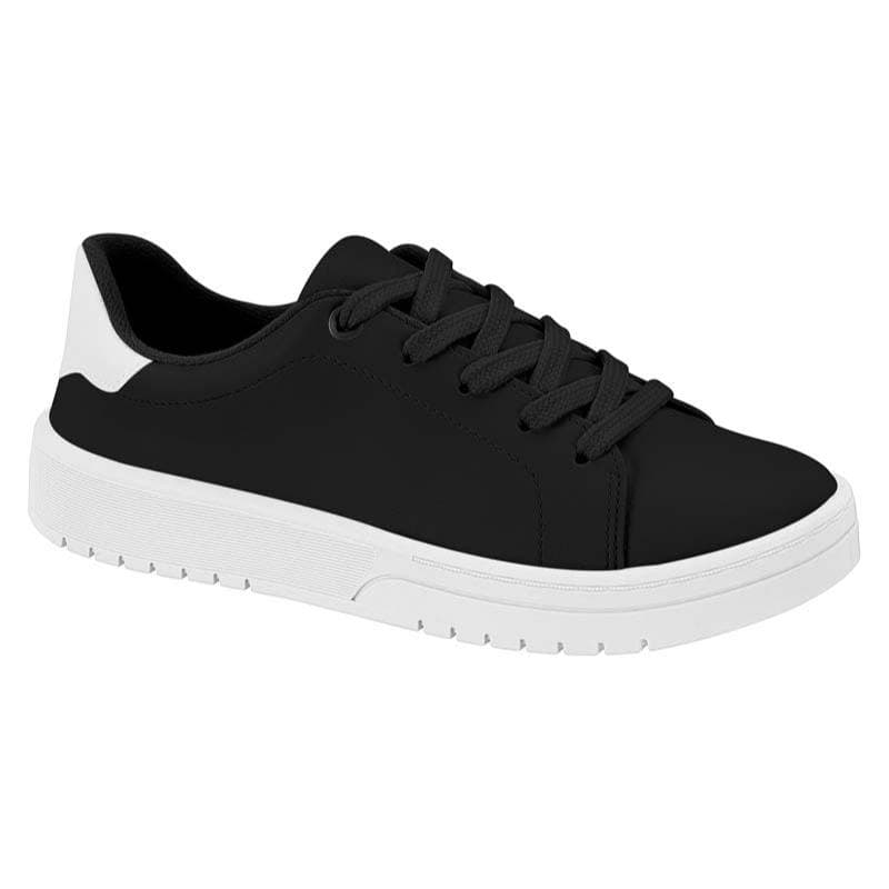 Tênis Moleca Ana Castela Preto Original Plataforma Baixo Macio Confortável Dia Casual Confortável