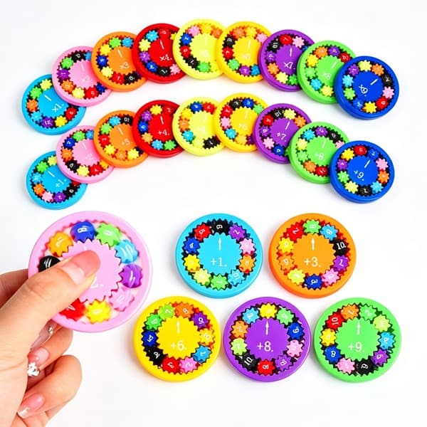 Spinner Educativo Tabuada Brinquedo Anti Estresse Criança Fidget Alivia Ansiedade Cor Aleatória