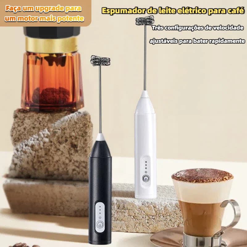 Mixer Elétrico Portátil para Bebidas - Portátil, Silencioso e Fácil de Limpar
