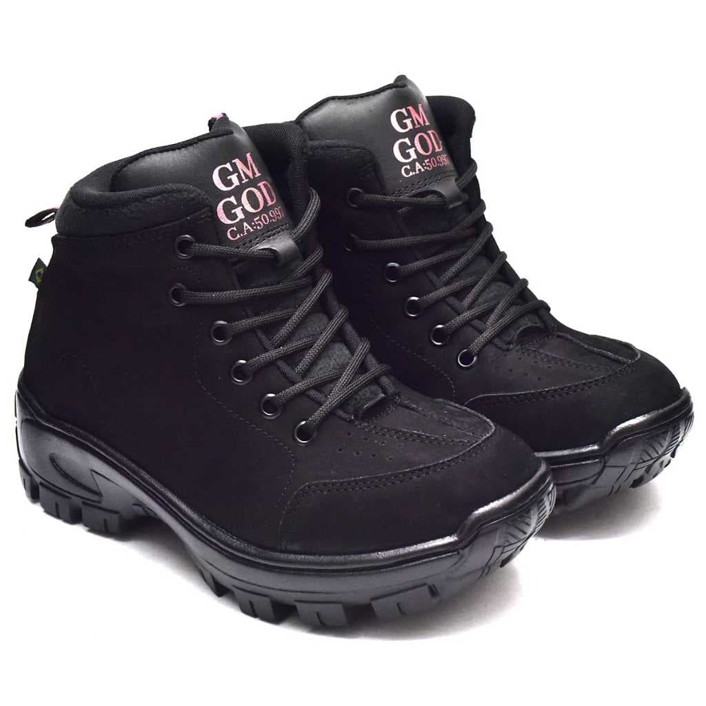 Coturno Feminino GM GOD com C.A bico PVC REF:02 Nobuck.