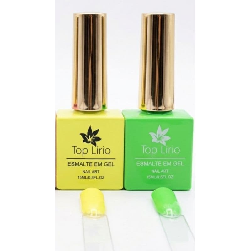 Kit 2 Esmaltes Gel Top Lírio Tons Que Amamos Cores Babadeiras Para Arrasar