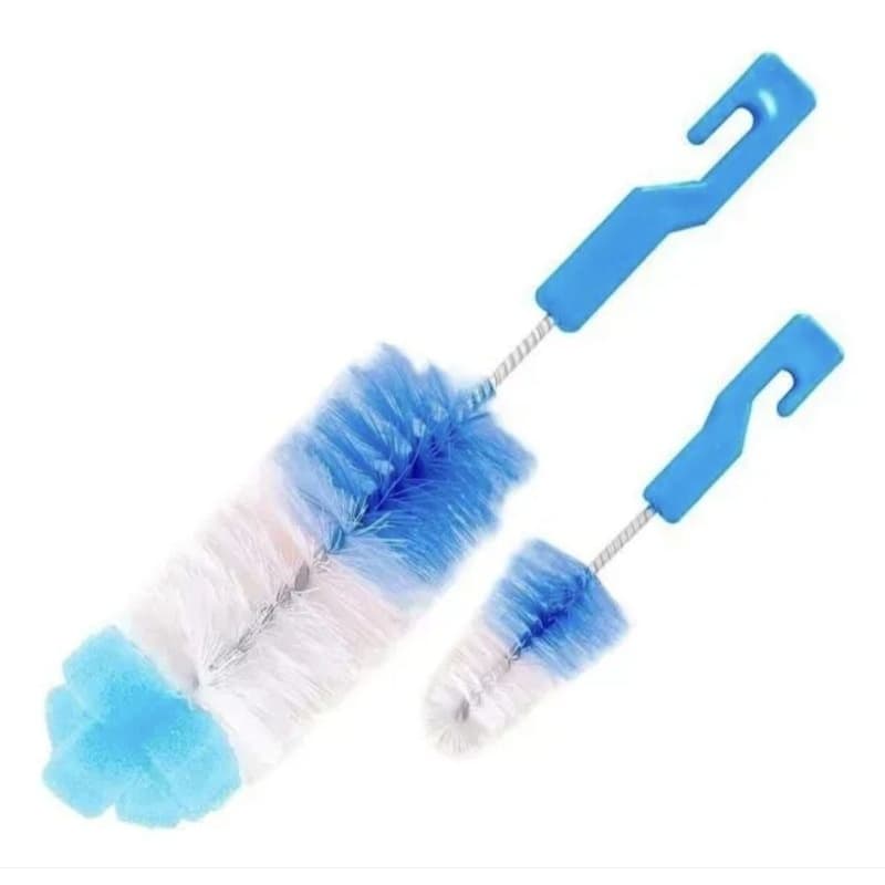 Kit escova de mamadeira 2 peças Escova de mamadeira Garrafa com esponja reforçada