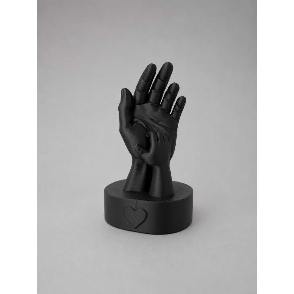 Mão de Pai/Mãe e Filho(a) Decorativa Personalizada – Presente Especial em Impressão 3D